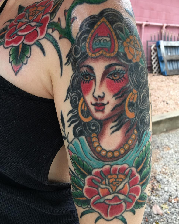 Third session progress on my Shoki sleeve by Donny Newman  Triple Crown  Tattoo Austin TX  rtattoos